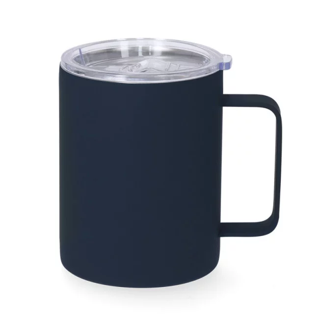 Mug publicitaire isotherme caoutchouc Adelax 400 ml 