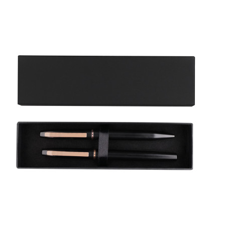 Coffret stylo et roller en aluminium recyclé Mobex 