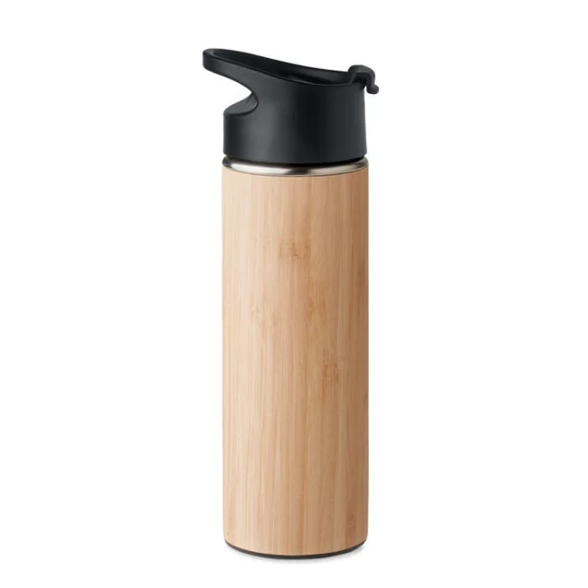Bouteille à vide isolant en bambou Nanda 450 ml