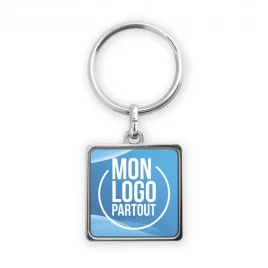 Porte-clés publicitaire made in France Carré - couv