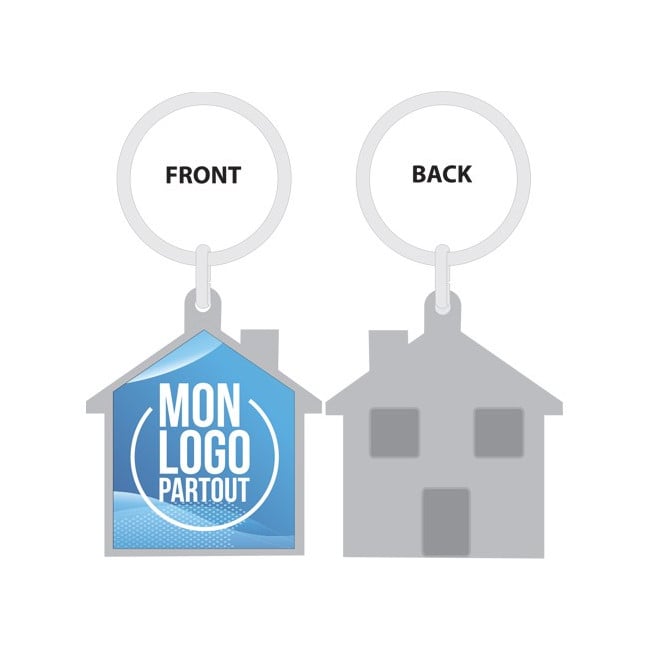 Porte-clés publicitaire made in France Maison - 3 Porte-clés publicitaire made in France Maison Porte-clés publicitaire made in France Maison - 3