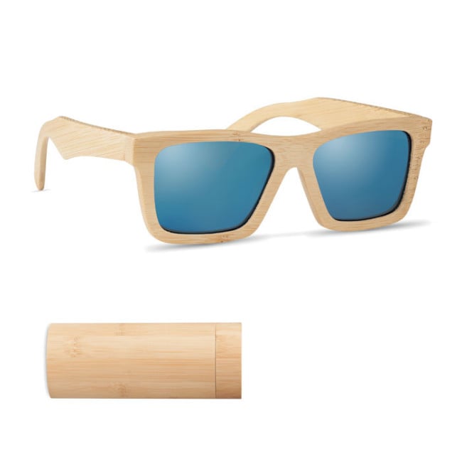 Lunettes de soleil bambou publicitaire Wanaka 