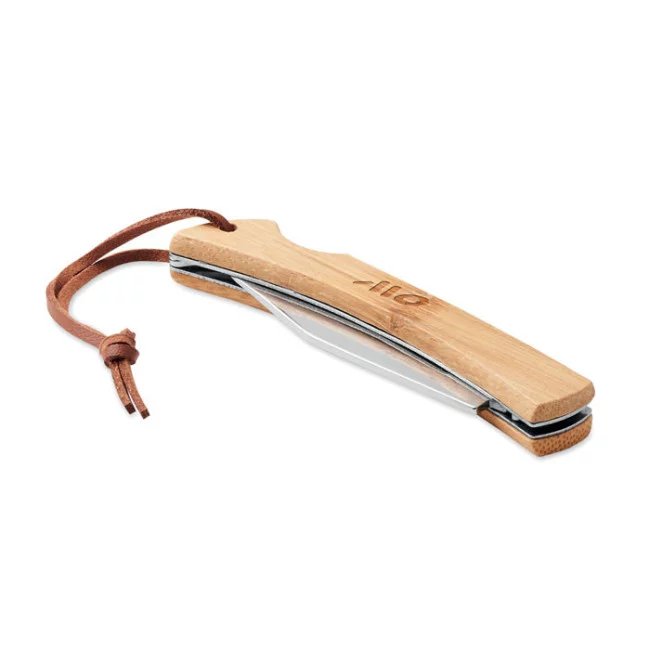 Couteau pliable publicitaire en bambou Mansan