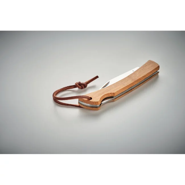 Couteau pliable publicitaire en bambou Mansan
