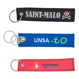 Porte-Clés Brodé ou Tissé Publicitaire -couv