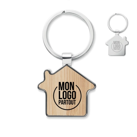 Porte-clés Bambou & métal BURNIE 