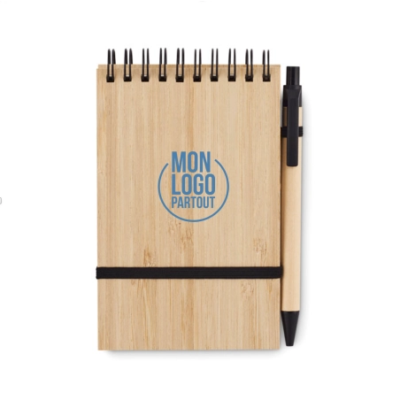 Bloc-notes A6 avec couverture en bambou Sonorabam 