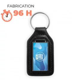Porte-Clés en Cuir Publicitaire Rectangle - couv