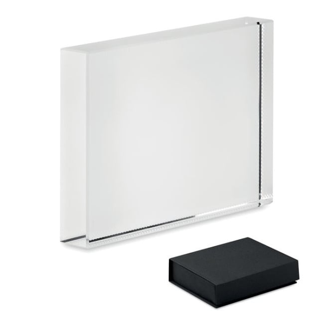 Trophée en verre personnalisable BLO 