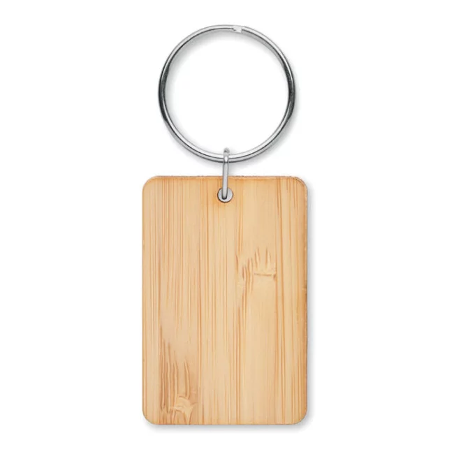 Porte-clés rectangulaire en bambou Angleboo