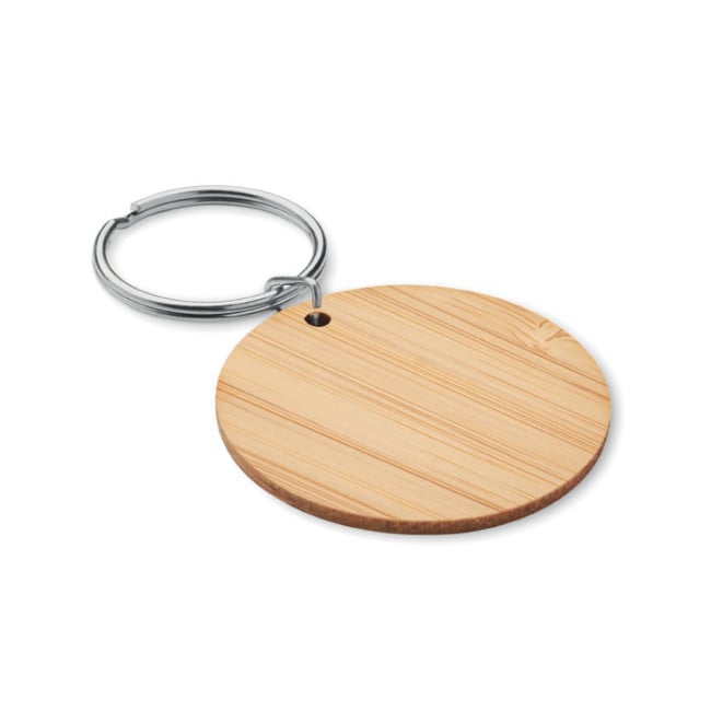 Porte-clés rond en bambou Roundboo