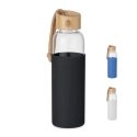 Bouteille publicitaire en verre et bambou Chai 500 ml 