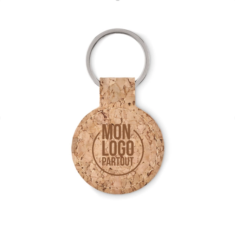 Porte-clés rond liège Cincin 