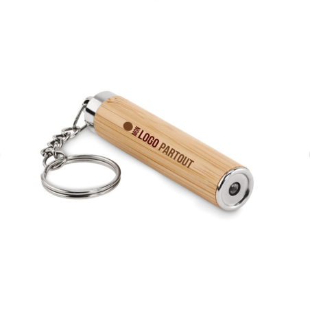 Porte-clés mini lampe torche bambou PIANTI 