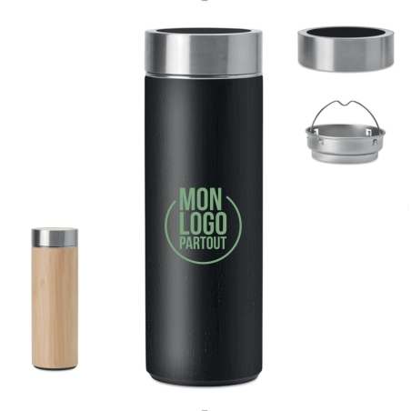 Gourde bambou double paroi 400 ml 