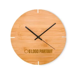 Horloge murale en bambou...