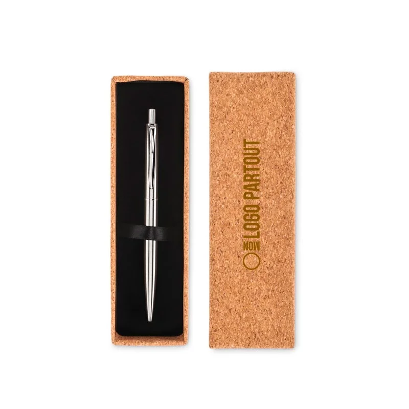 Coffret liège avec stylo à...