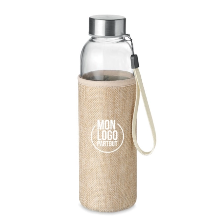 Gourde en verre et toile de jute UTAH 500 ml 