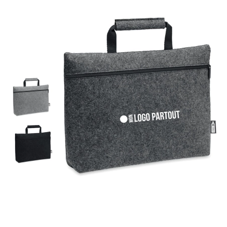 Sacoche pour ordinateur en feutre RPET TAPLA 