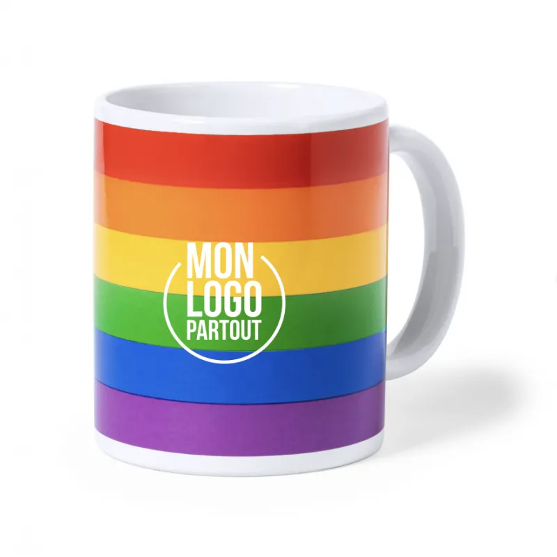 Mug publicitaire rainbow 370 ml 