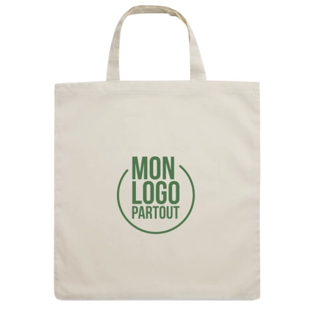 Sac Shopping Personnalisable Anses Courtes Ecru 