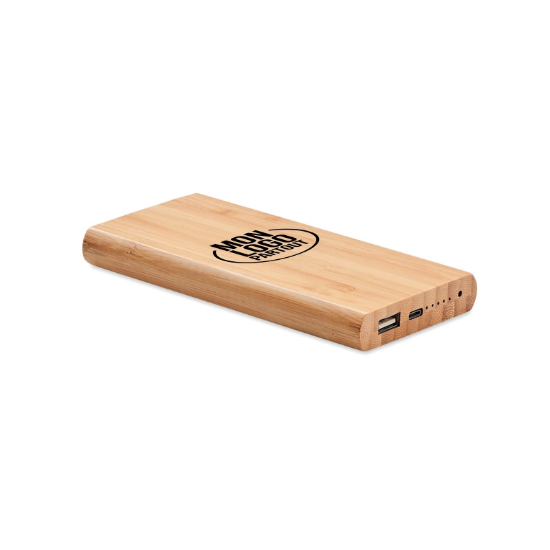 Powerbank à induction en bambou Arena C 6000 mAh 