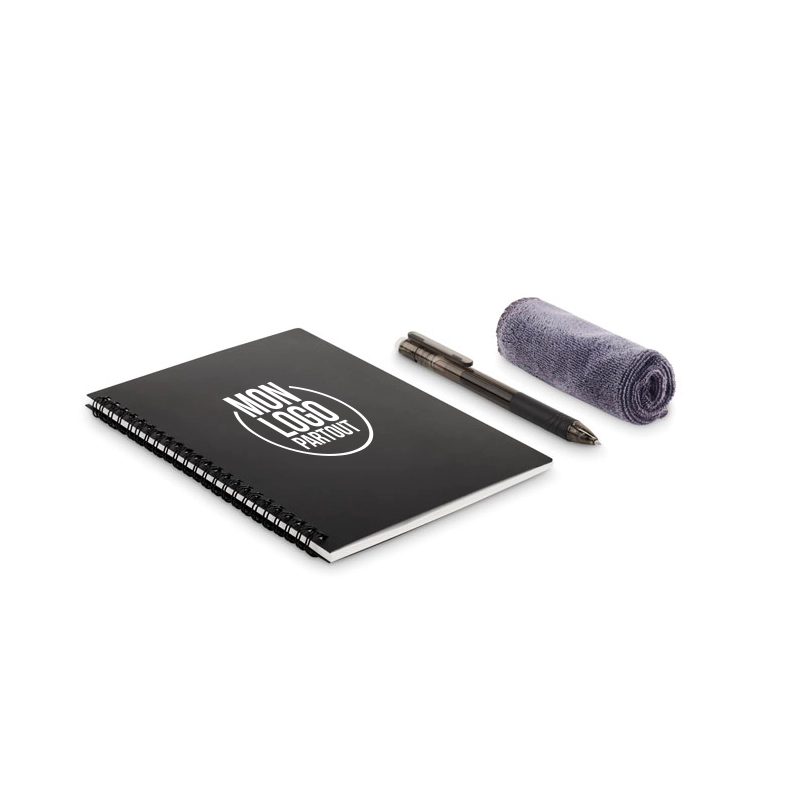 Carnet avec stylo effaçable et chiffon Nobuuk 