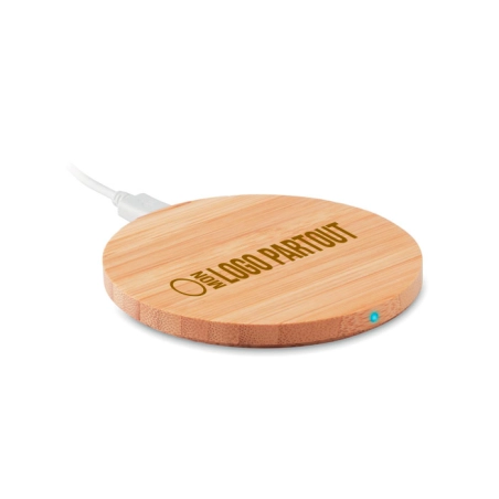 Chargeur rapide sans fil en bambou Rundo Lux 