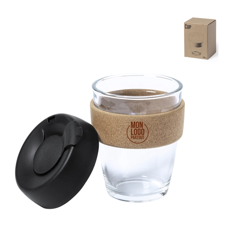 Tasse en verre publicitaire...