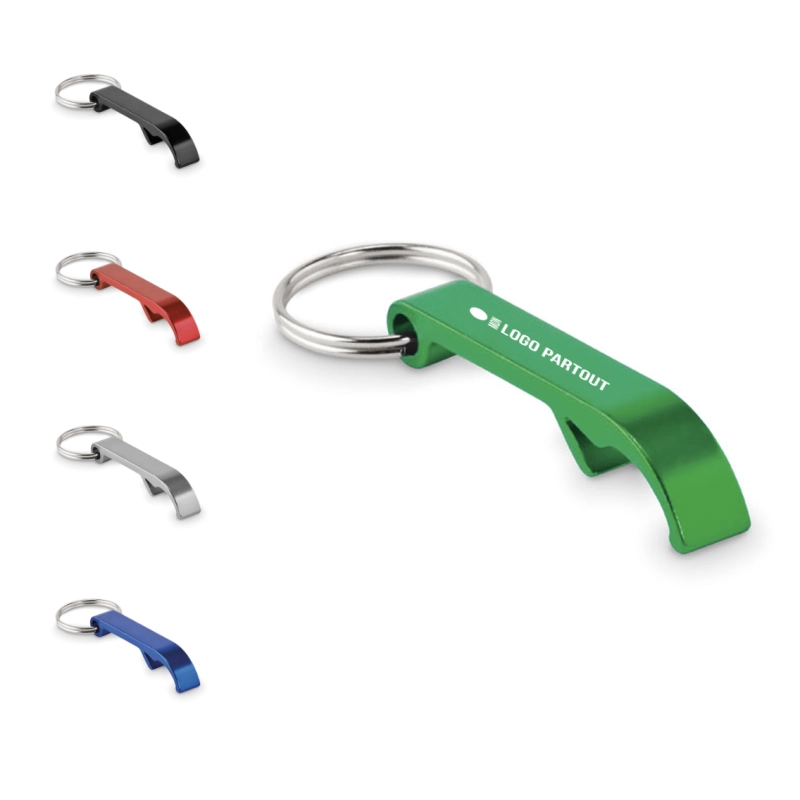 Porte-clés décapsuleur aluminium recyclé OVIKEY 