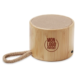 Enceinte sans fil en bambou...