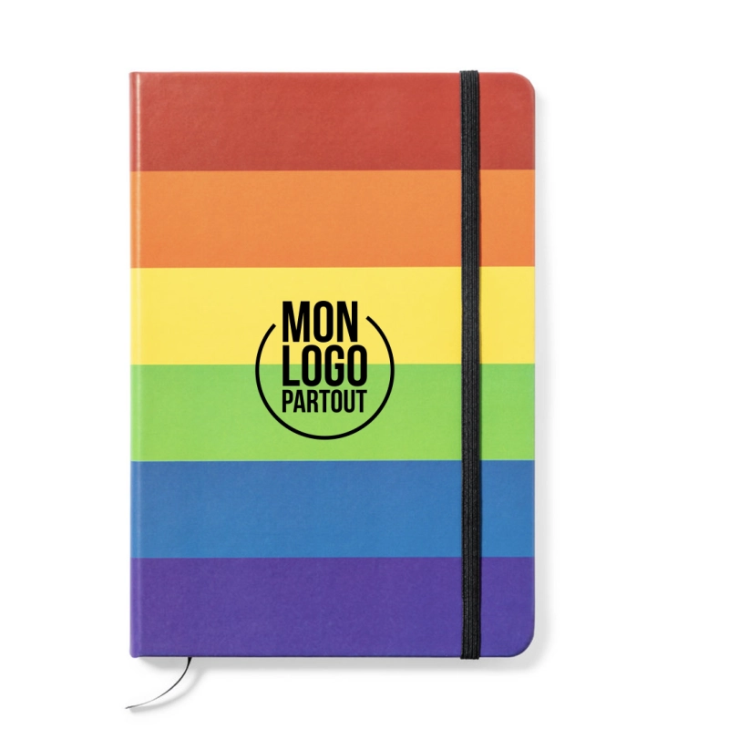 Carnet A5 publicitaire rainbow