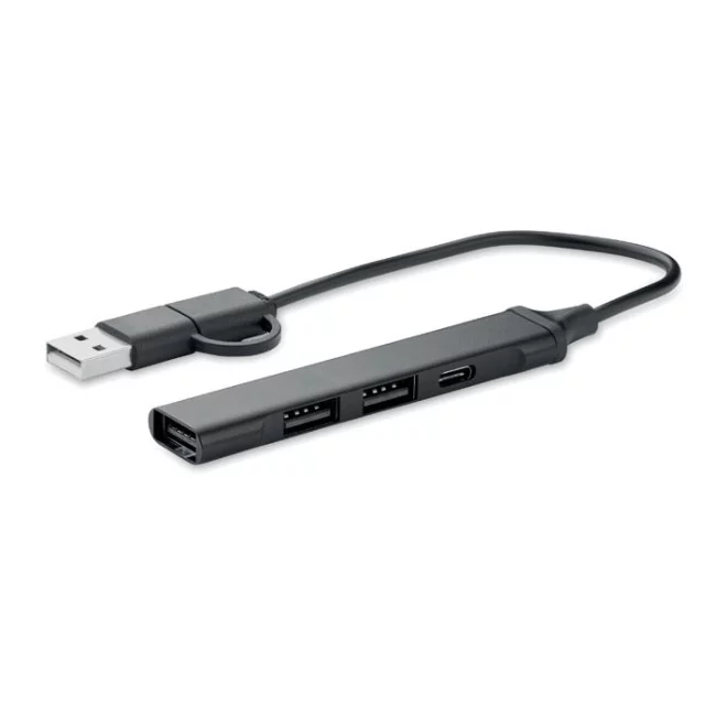 Hub USB en aluminium recyclé Current