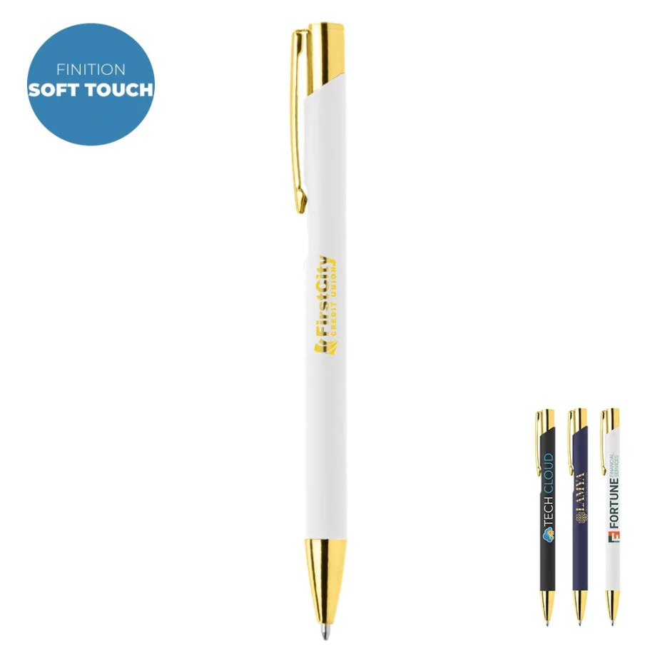 Stylo publicitaire Crosby doré personnalisable - couv