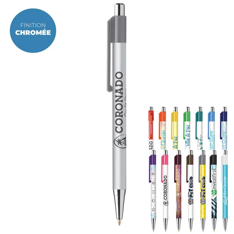 Stylo publicitaire personnalisable Astaire Chrome - couv