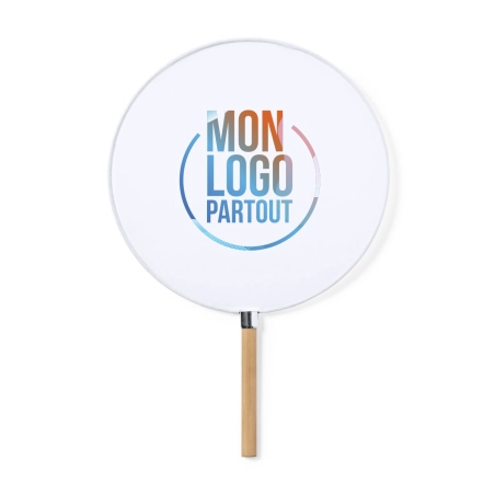 Eventail publicitaire bambou Ai pai 