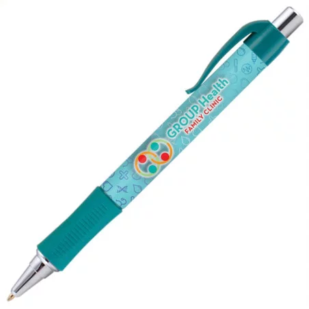 Stylo publicitaire Hepburn chrome Stylo publicitaire Hepburn chrome - sarcelle 2238
