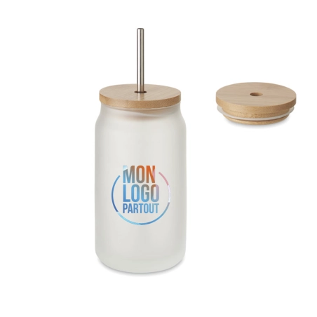 Gobelet en verre et bambou Jarblim 400 ml 