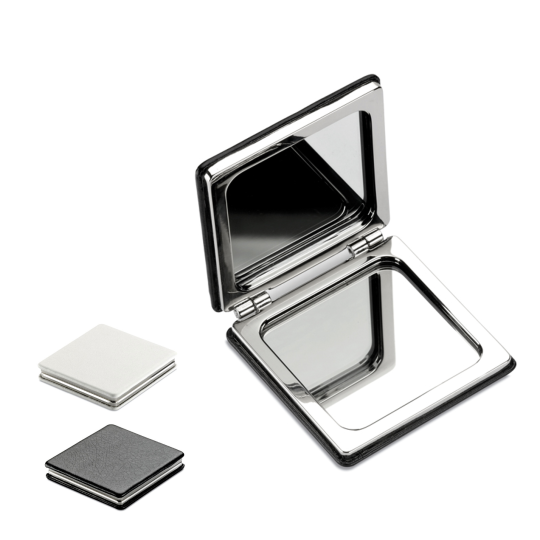 Miroir De Poche Publicitaire Vintage GEÏSHA - Style Vitrail - Argent Massif - Art Nouveau - Occasion
