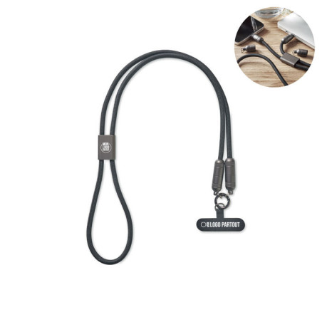 Lanyard avec câble 60W pour téléphone Shaka 