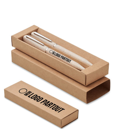 Parure de stylos dans une boîte Peat 