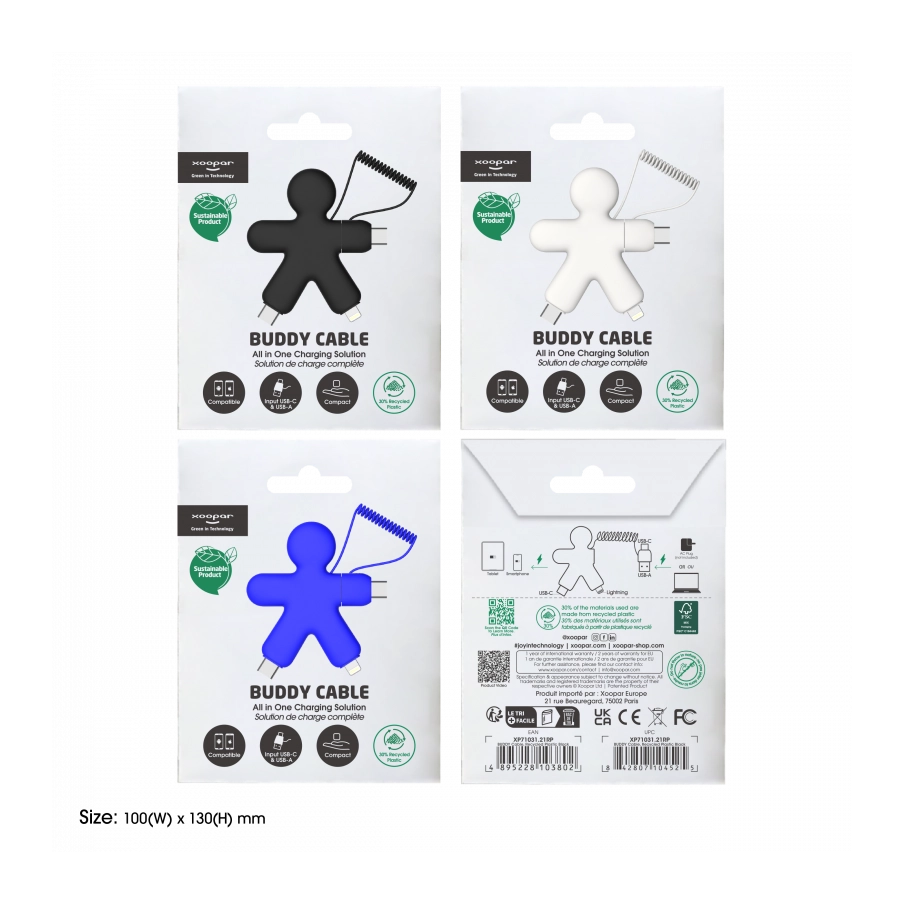 Câble de recharge Buddy XOOPAR ® - 12
