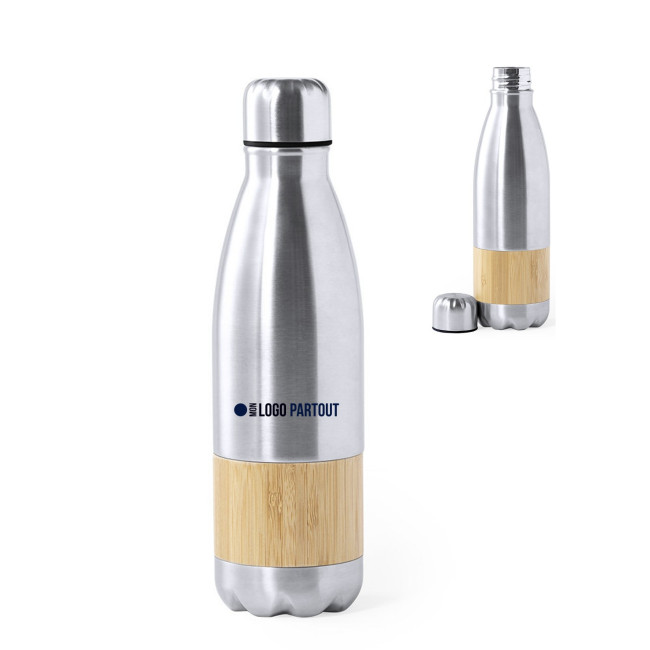 Bouteille publicitaire acier et bambou Guiver 750 ml