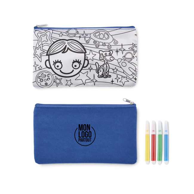 Trousse personnalisée à colorier Kiddo
