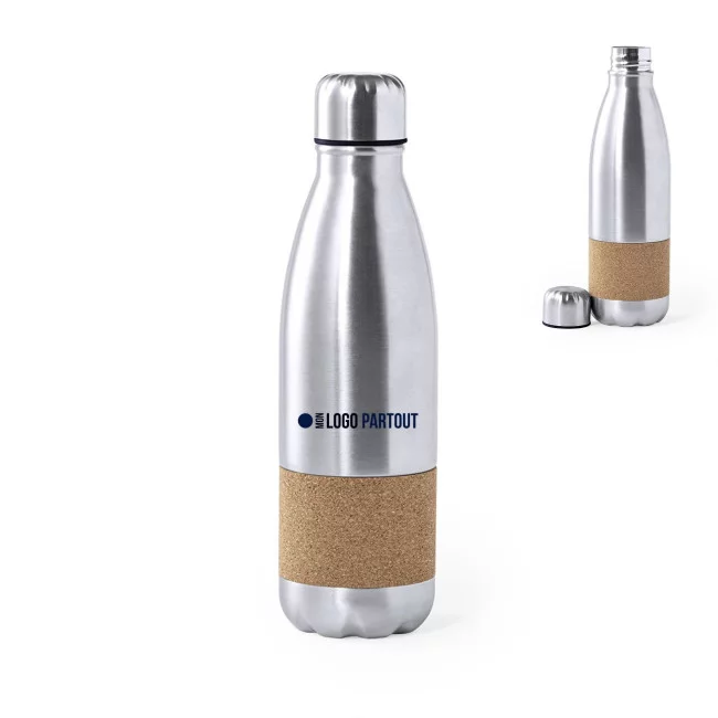 Bouteille acier et liège publicitaire Sereok 750 ml 