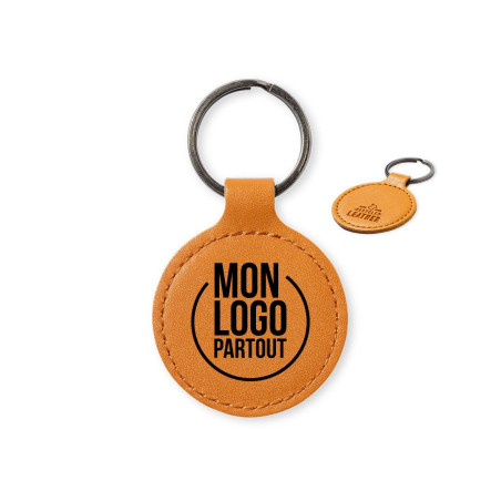 Porte-clés publicitaire en cuir Dontex 