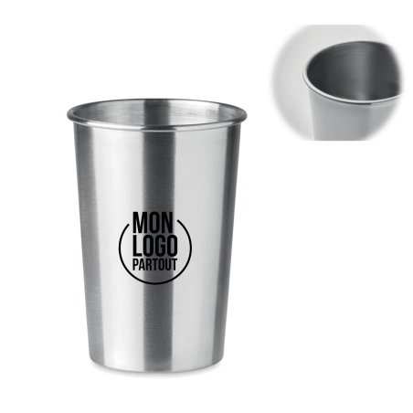 Gobelet publicitaire en acier BONGO 350 ml 