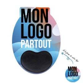 Tapis de souris repose poignet à la forme - couv