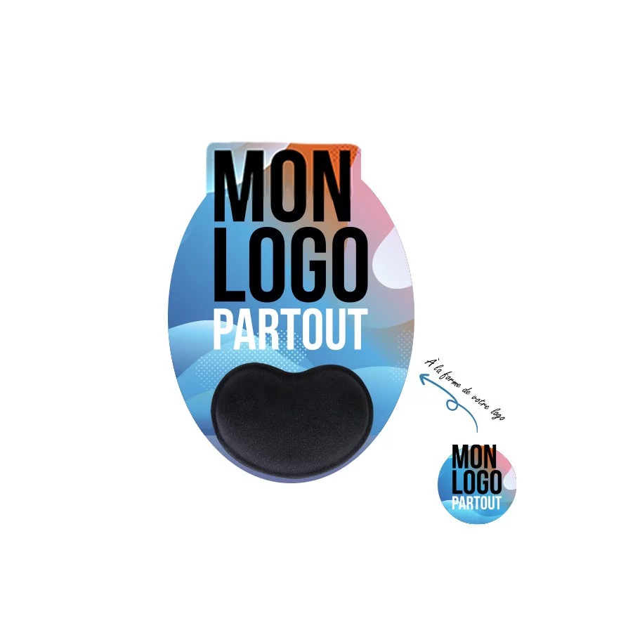 Tapis de souris repose poignet à la forme - couv