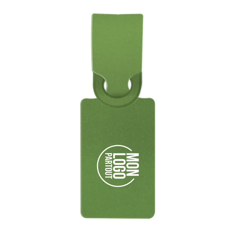 Etiquette Bagage En Cuir Recyclé - Vert – Maison Origin